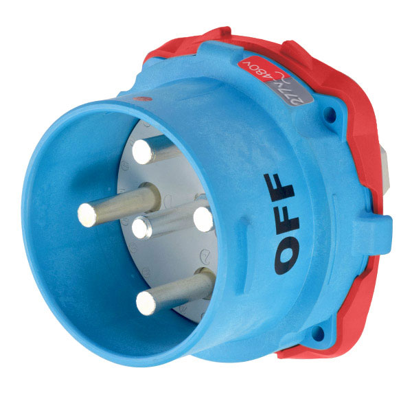 33-98047 - DS100 INLET POLY BLUE SIZE 5 TYPE 4X 3P+N+G 100A 277/480 VAC 60 Hz NO AUX